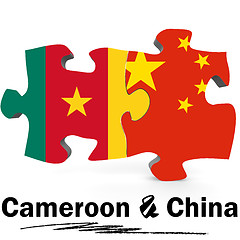 Image showing China and Cameroon flags in puzzle 
