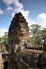 Image showing Bayon Temple At Angkor Wat, Cambodia