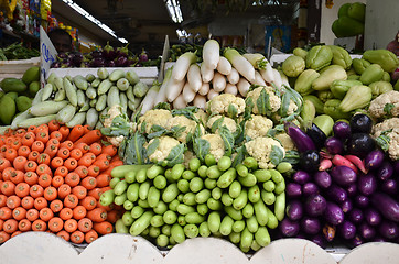 Image showing Assorted fresh raw organic vegetables