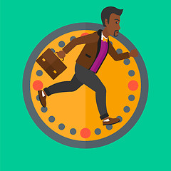 Image showing Businessman running vector illustration.