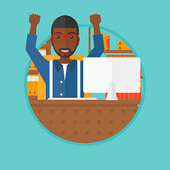 Image showing Successful business man vector illustration.