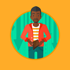 Image showing Bancrupt business man vector illustration.