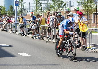 Image showing The Cyclist Matthieu Ladagnous - Tour de France 2015