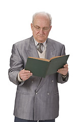 Image showing Senior man reading