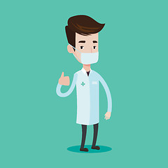 Image showing Doctor giving thumbs up vector illustration.