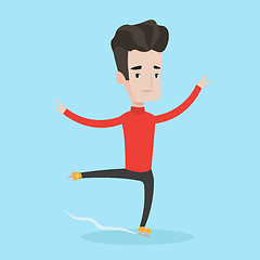 Image showing Male figure skater vector illustration.