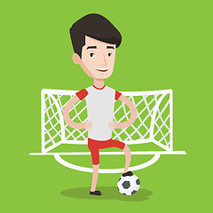 Image showing Football player with ball vector illustration.