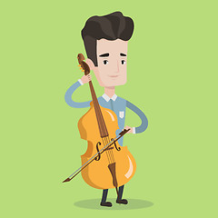 Image showing Man playing cello vector illustration.