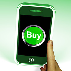 Image showing Buy Button On Mobile Shows Commerce Or Retail