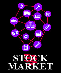 Image showing Stock Market Shows Capitalism Trades And Marketplace