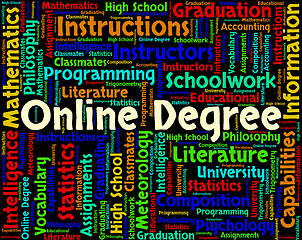 Image showing Online Degree Indicates World Wide Web And Associate\'s