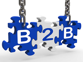 Image showing B2b Shows Sign Of Business And Commerce