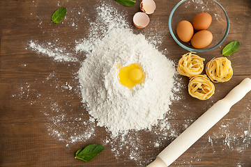 Image showing verhead view of cooking dough.