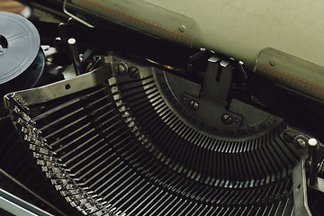 Image showing Retro writing machine prints.