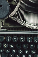 Image showing Retro writing machine prints.