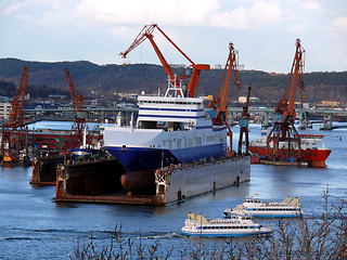 Image showing Ship in dock