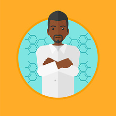 Image showing Male laboratory assistant vector illustration.