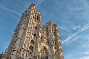 Image showing BRUSSELS, BELGIUM-NOVEMBER 23, 2014: The Cathedral of St. Michael and St. Gudula, 1000 year old cathedral in the Capital