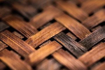 Image showing Texture of woven basket