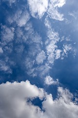 Image showing Beautiful sky with fluffy clouds