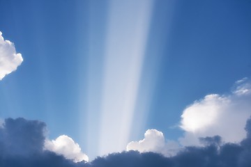 Image showing Beautiful sky with fluffy clouds