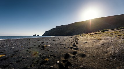 Image showing Beach near Vik Iceland