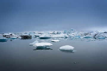 Image showing Icebergs at glacier lagoon 