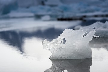 Image showing Blue icebergs closeup