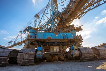 Image showing Large excavator machine in the mine