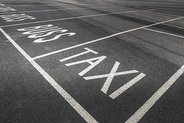 Image showing Empty parking lot at the sea