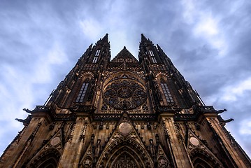 Image showing PRAGUE, CZECH REPUBLIC 2014 november 26: The Metropolitan Cathedral of Saints Vitus, Wenceslaus and Adalbert is the most important cathedral