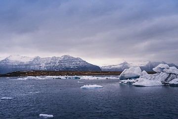 Image showing Icebergs at glacier lagoon 