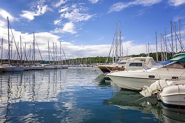 Image showing Yacht port in beautiful weather