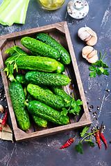 Image showing fresh cucumbers