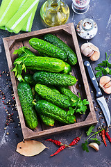 Image showing fresh cucumbers