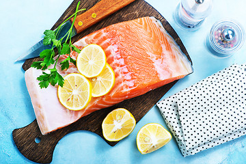 Image showing raw salmon