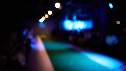 Image showing Fashion runway out of focus, blur background.