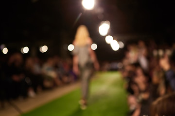 Image showing Fashion runway out of focus. The blur background