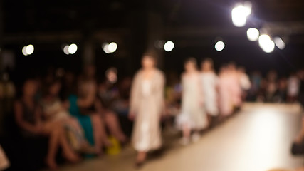 Image showing Fashion runway out of focus. The blur background