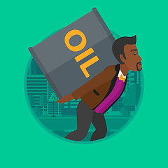 Image showing Man with oil can vector illustration.