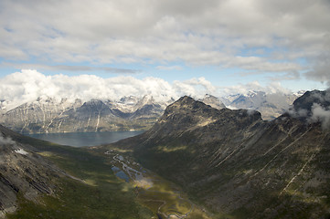 Image showing Mountain view in Greenland