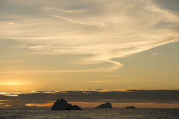 Image showing Sunset in Greenland