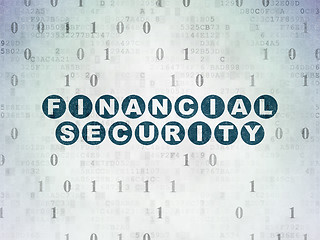 Image showing Privacy concept: Financial Security on Digital Data Paper background