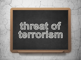 Image showing Politics concept: Threat Of Terrorism on chalkboard background