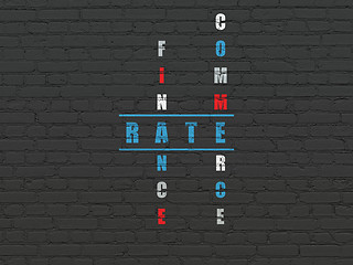 Image showing Currency concept: Rate in Crossword Puzzle