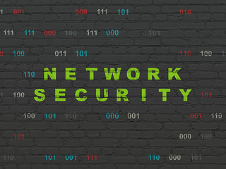 Image showing Protection concept: Network Security on wall background