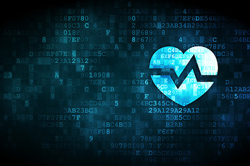 Image showing Health concept: Heart on digital background