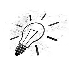 Image showing Business concept: Light Bulb on Digital background