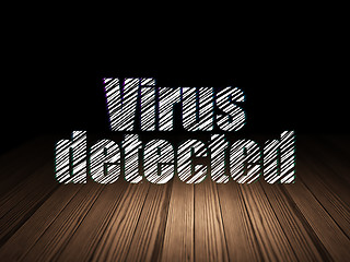 Image showing Security concept: Virus Detected in grunge dark room