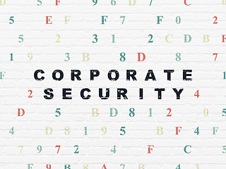 Image showing Security concept: Corporate Security on wall background